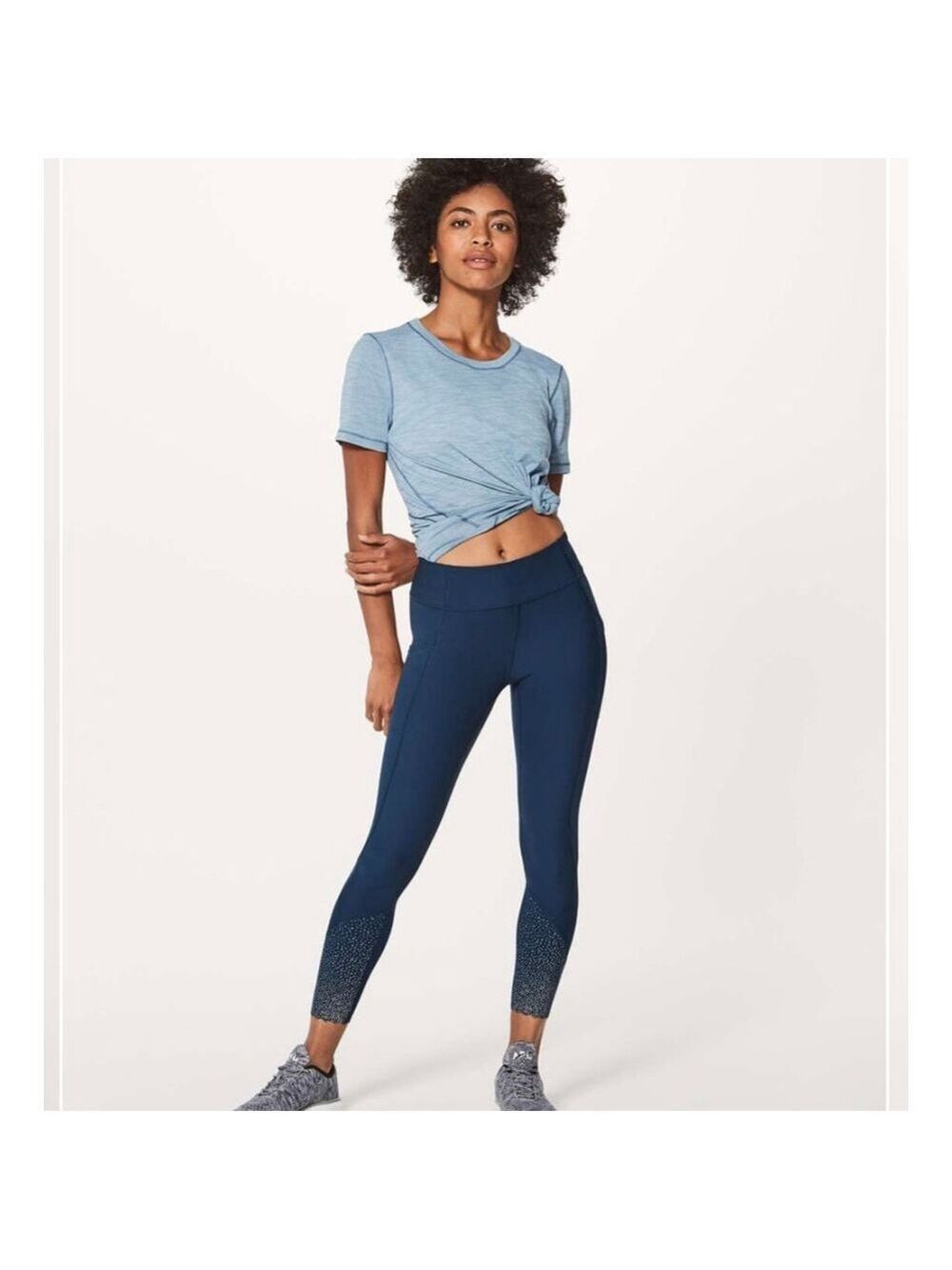 Women's Lululemon Tight Stuff Tight II 25" Leggings Blue Size 6